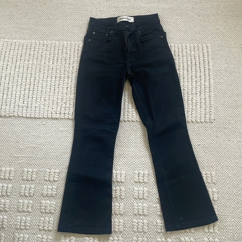 Reformation kick flare cropped jeans  size 23
